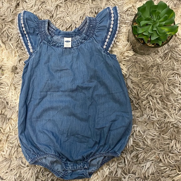 Old Navy Other - Old Navy Toddler Girl Onesie Denim Dress